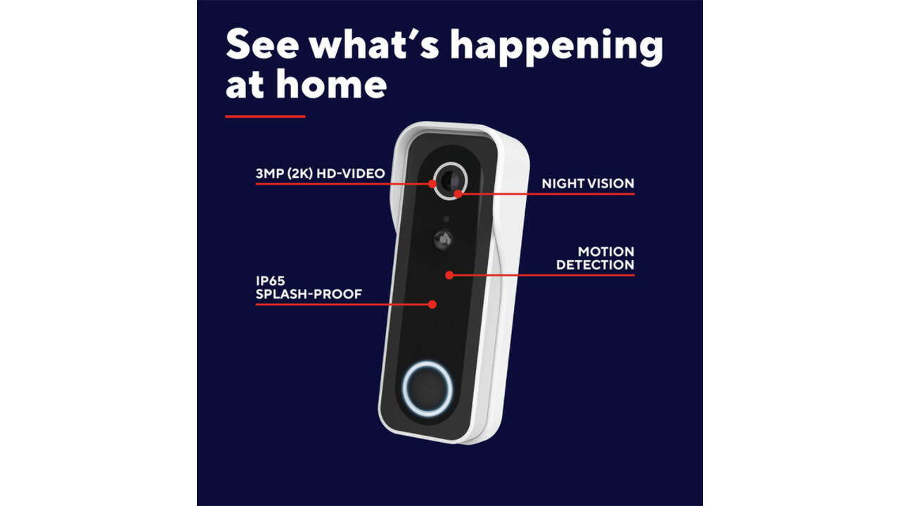 Deurbelcamera Trust DOORCAM-3000 Wi-Fi wit
