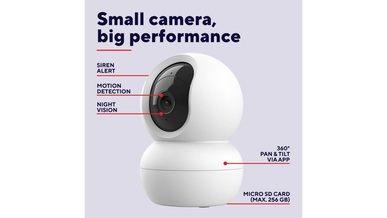 Beveiligingscamera Trust IPCAM-2800 binnenshuis Wi-Fi wit