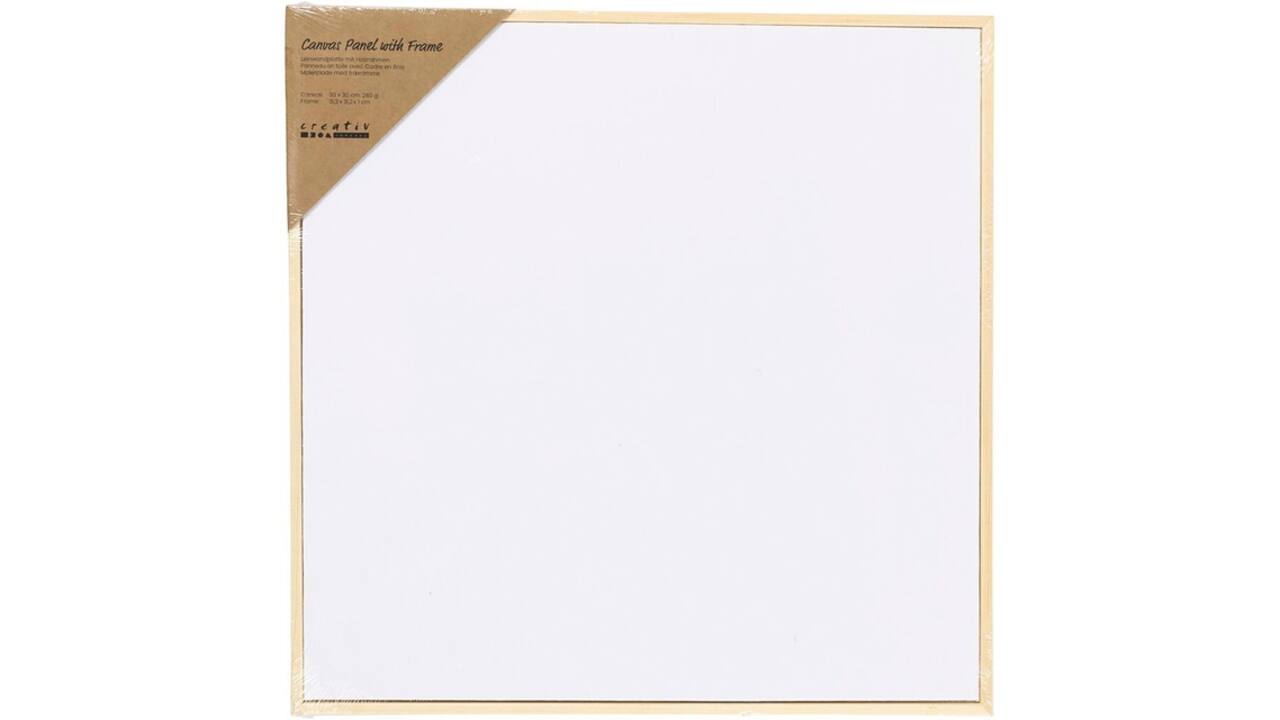 Canvaspaneel Creativ Company met lijst 300x300mm wit