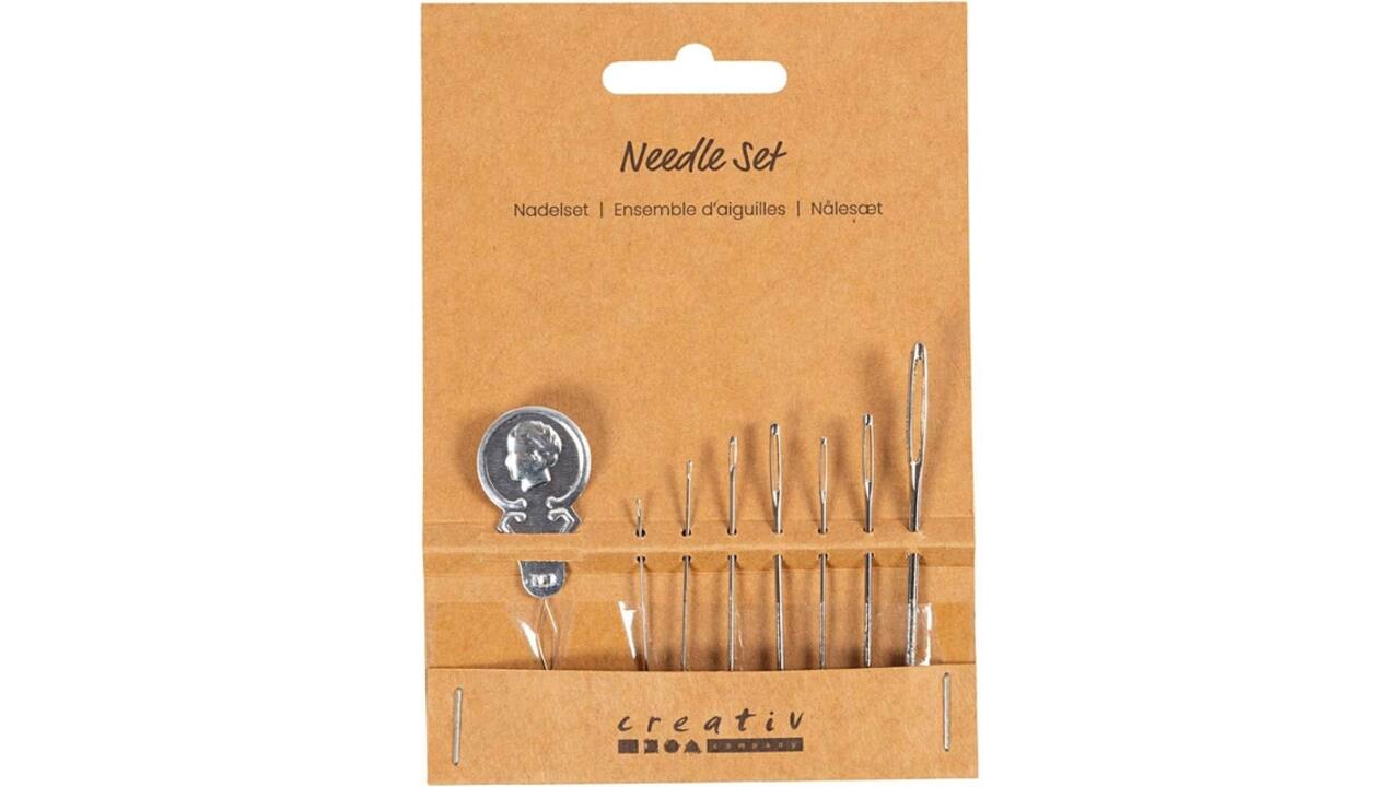 Naaldenset Creativ Company blister à 8 delen zilver