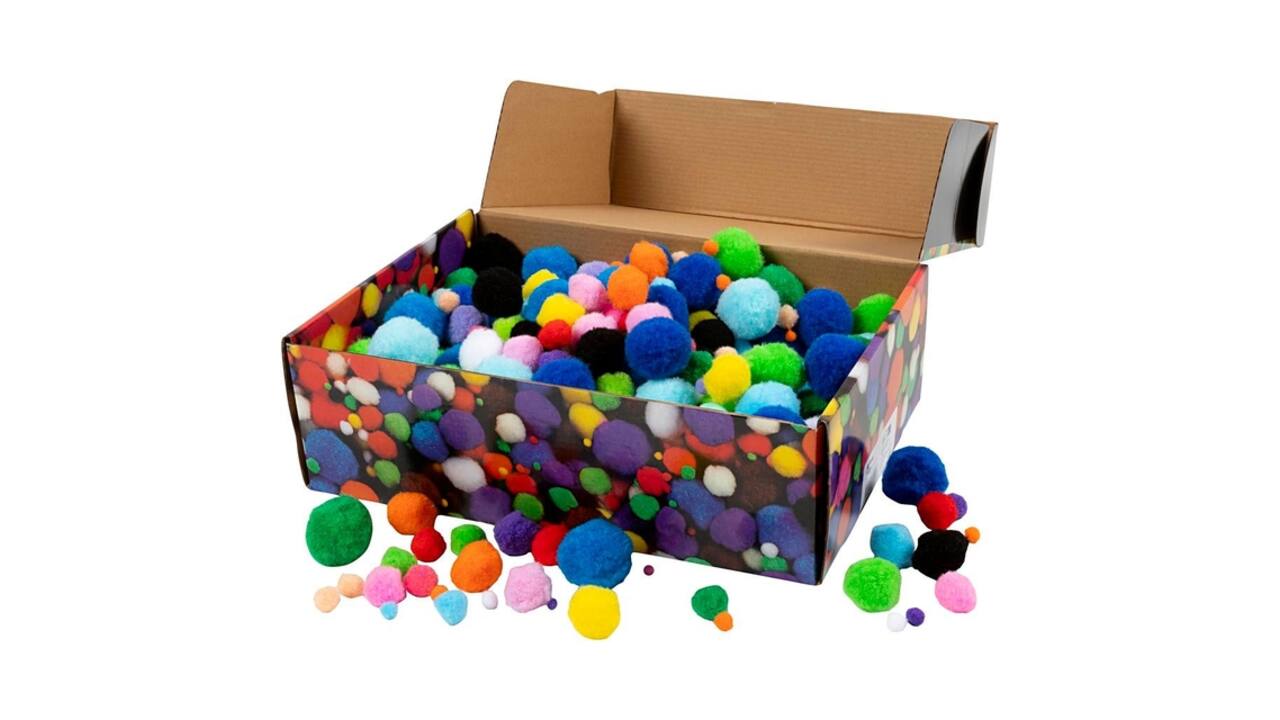 Pompons Creativ Company doos à 720 stuks assorti