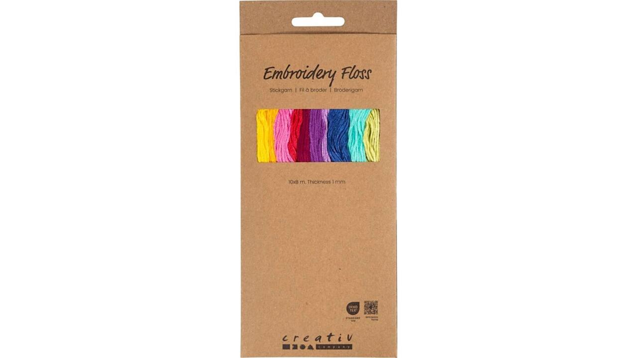 Borduurgaren Creativ Company 8mx1mm set à 10 kleuren
