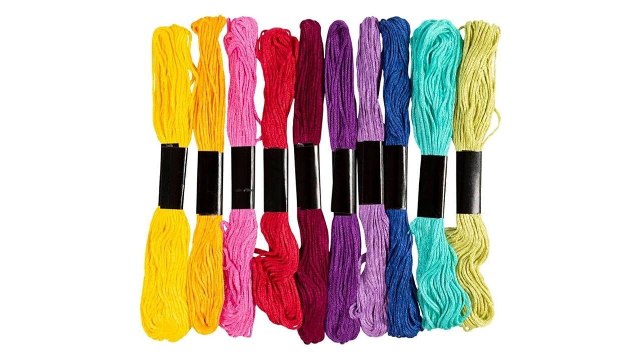 Borduurgaren Creativ Company 8mx1mm set à 10 kleuren