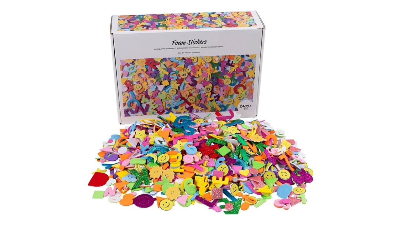Foamstickers Creativ diverse vormen zelfklevend doos à 2640st assorti