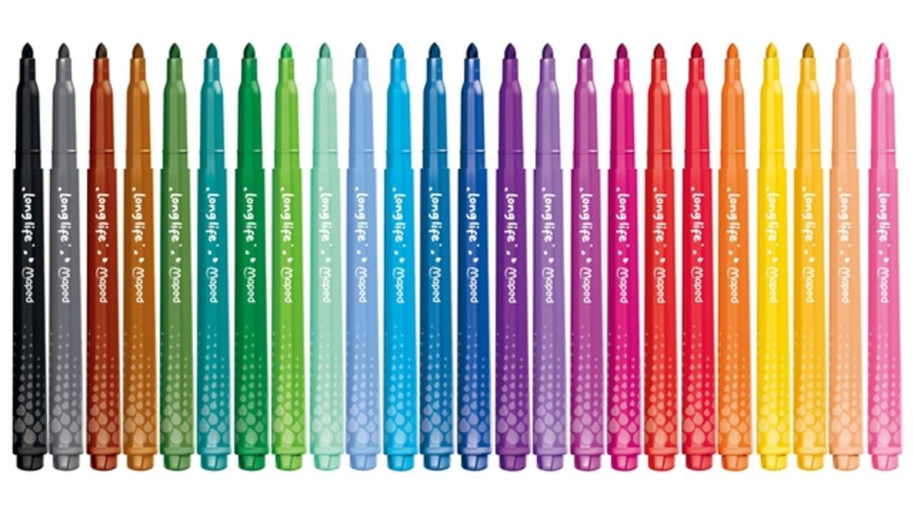 Viltstift Maped Color'Peps Long Life 2.0 set à 24 stuks assorti