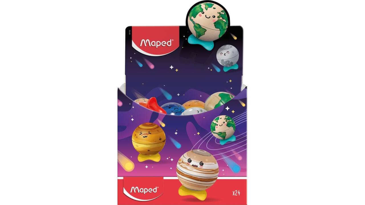 Puntenslijper Maped Planet display à 24 stuks assorti