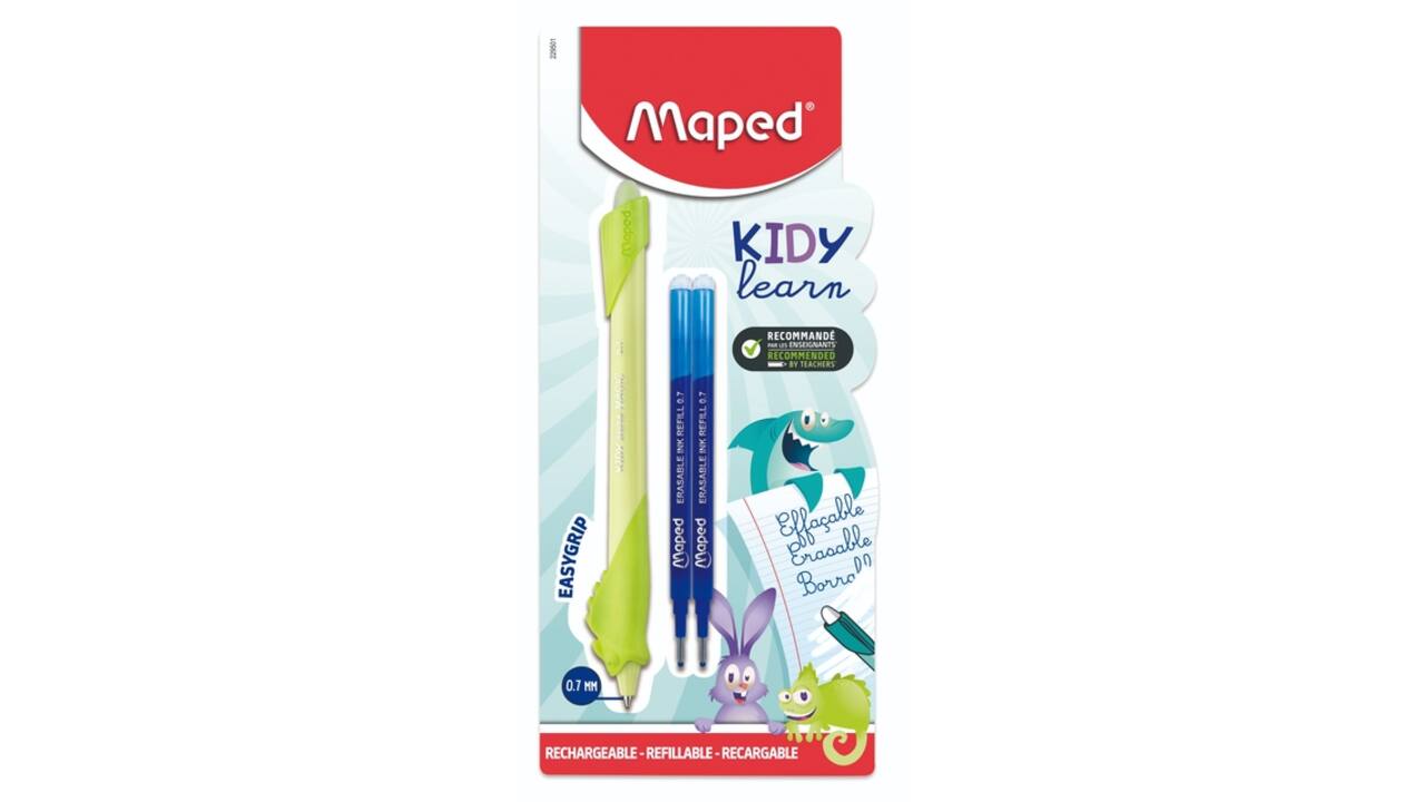 Oefenpen Maped Kidy Learn Magic uitwisbaar met 2 vullingen assorti