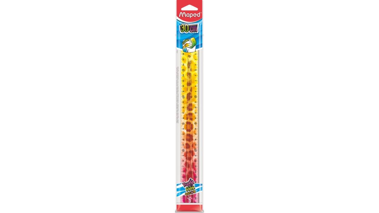 Liniaal Maped Twist 'n Flex Decor Animals 30cm assorti display à 20st