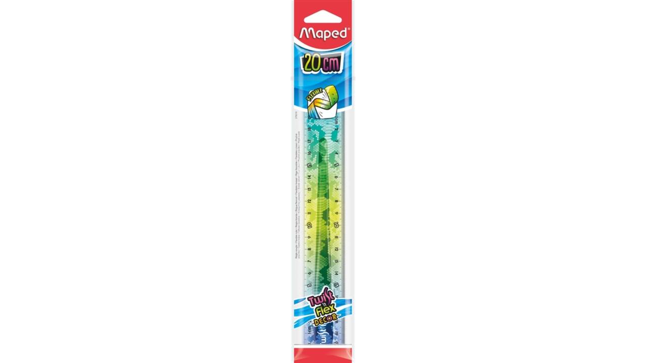 Liniaal Maped Twist 'n Flex Decor Animals 20cm assorti display à 20st