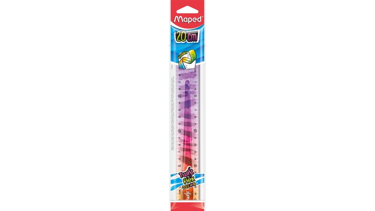 Liniaal Maped Twist 'n Flex Decor Animals 20cm assorti display à 20st
