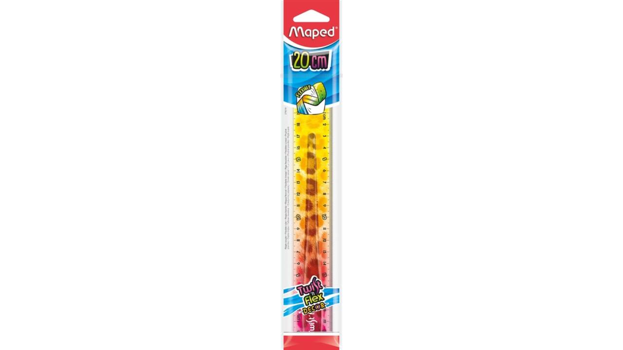 Liniaal Maped Twist 'n Flex Decor Animals 20cm assorti display à 20st