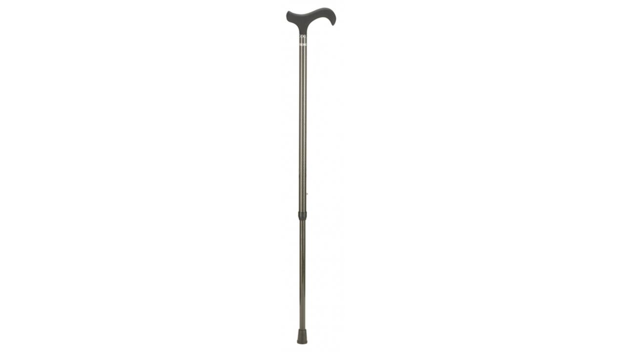 Wandelstok Able2 carbon soft derby handvat zwart