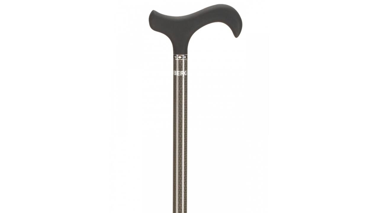 Wandelstok Able2 carbon soft derby handvat zwart