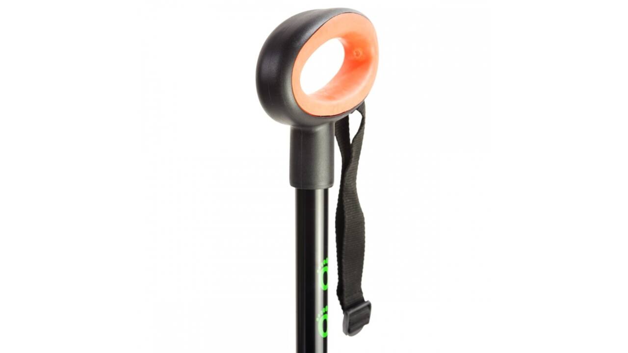 Wandelstok Flexyfoot ovalen handvat zwart