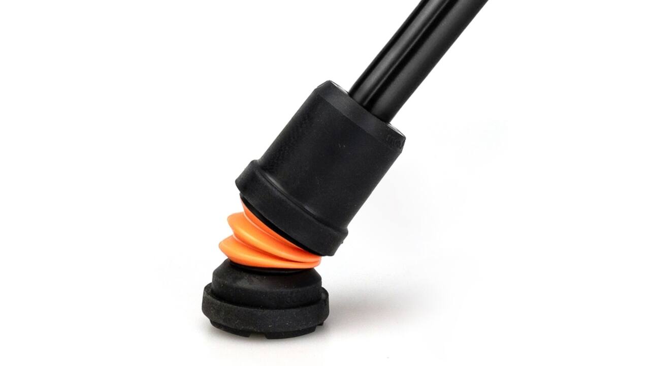 Wandelstok Flexyfoot ovalen handvat zwart