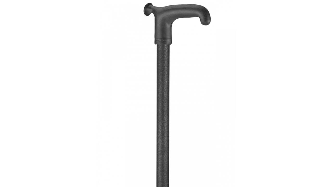 Wandelstok Able2 soft recht handvat zwart