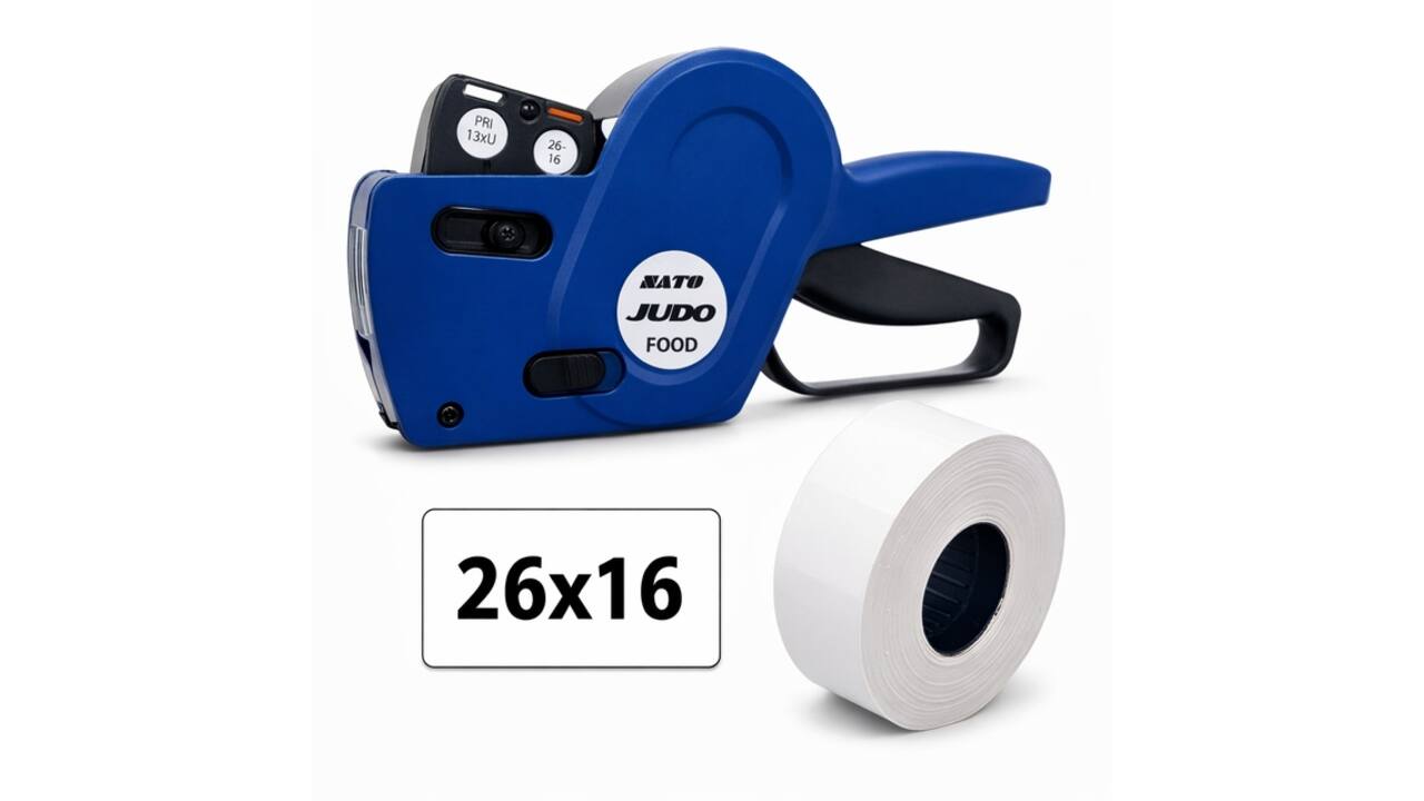 Etiket voor Sato Judo Food 26x16 mm wit permanent