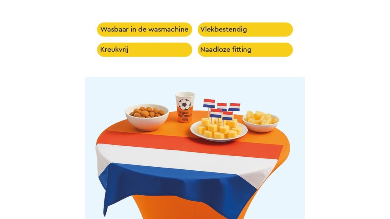 Tafelrok BRASQ voor statafel 80cm oranje