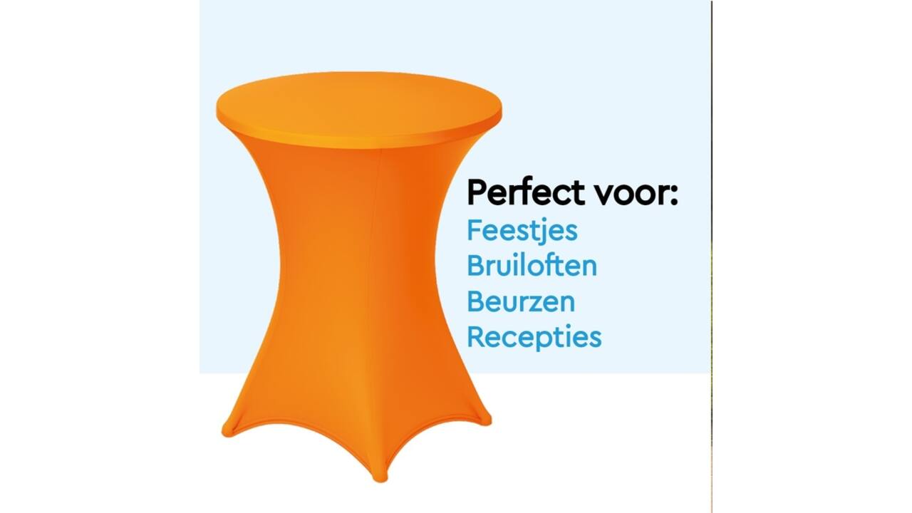 Tafelrok BRASQ voor statafel 80cm oranje