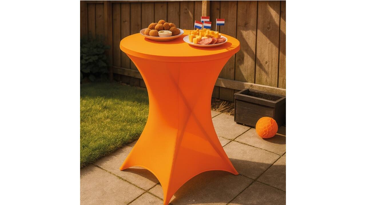 Tafelrok BRASQ voor statafel 80cm oranje