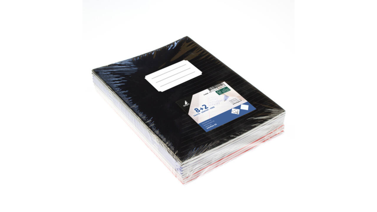 Schrift Kangaro A5 lijn 80 pagina's 60gr assorti pak à 10 stuks