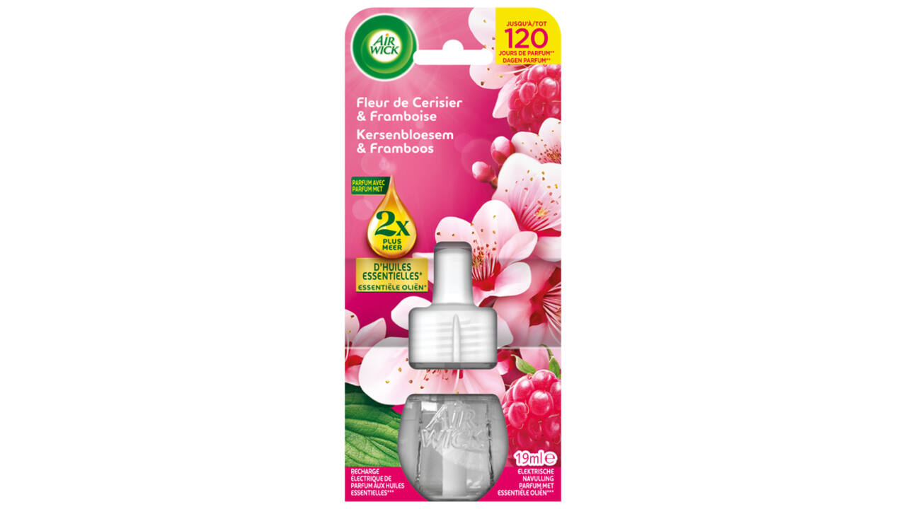 Luchtverfrisser AirWick Electrical Kersenbloesem & Framboos refill 19ml
