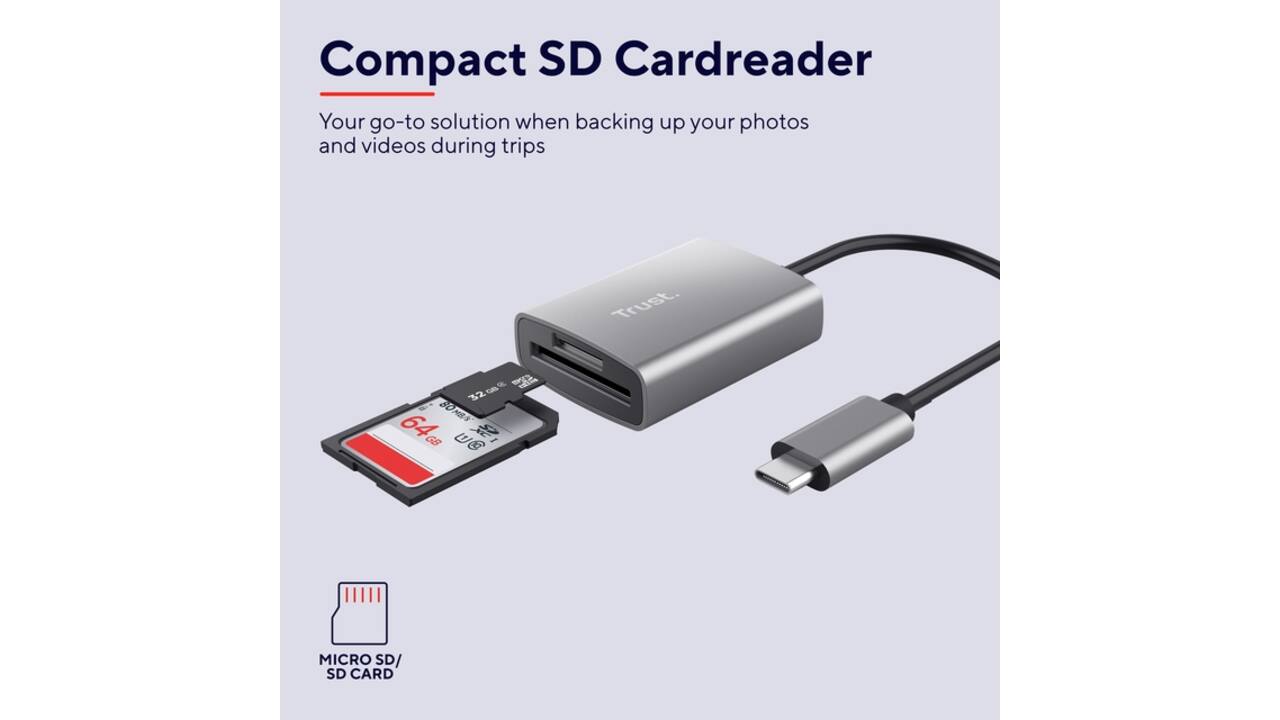 Kaartlezer micro SD Trust Dalyx USB-C