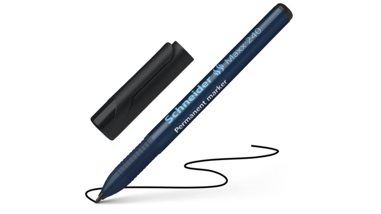 Permanent marker Schneider Maxx 240 rond 1-2mm zwart