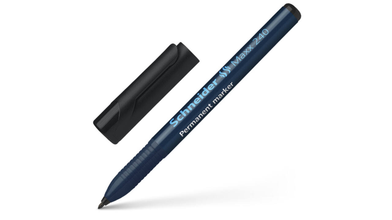 Permanent marker Schneider Maxx 240 rond 1-2mm zwart