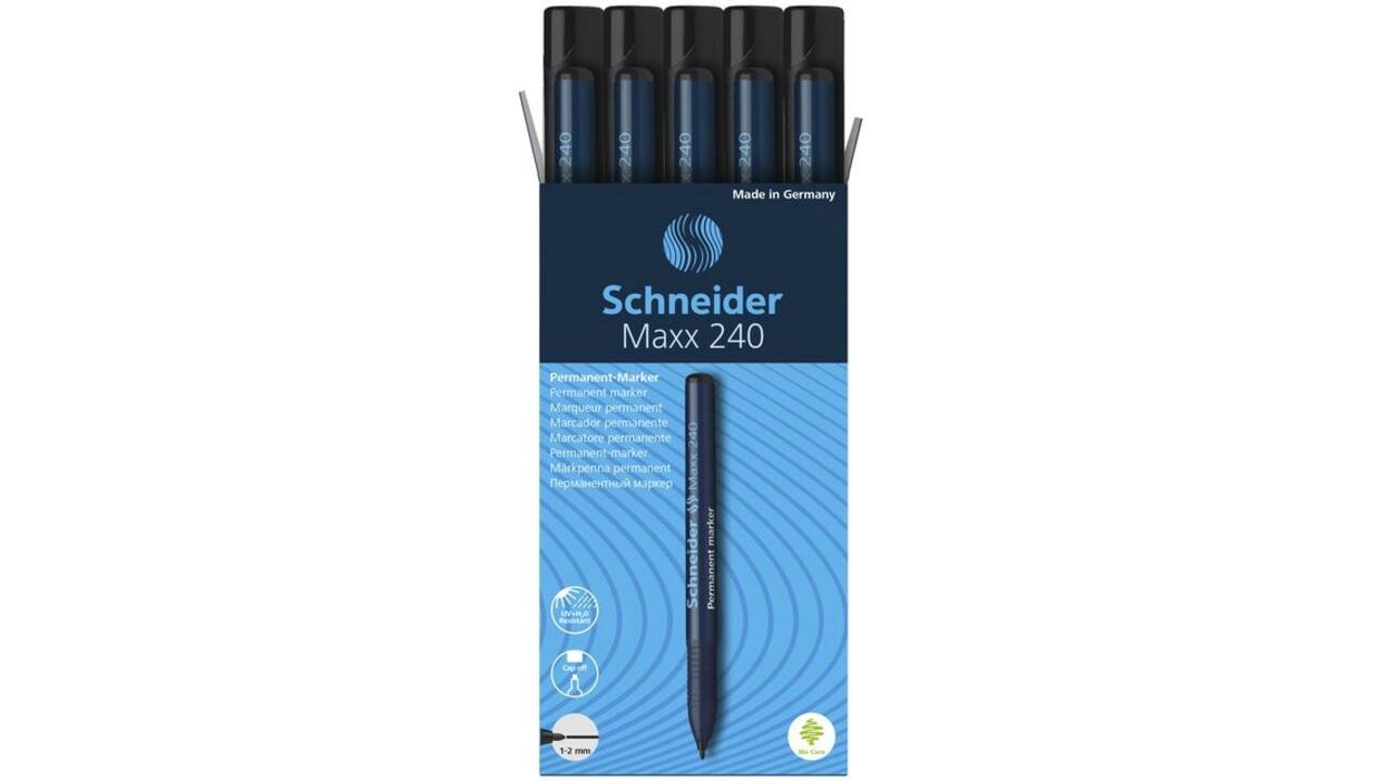 Permanent marker Schneider Maxx 240 rond 1-2mm zwart