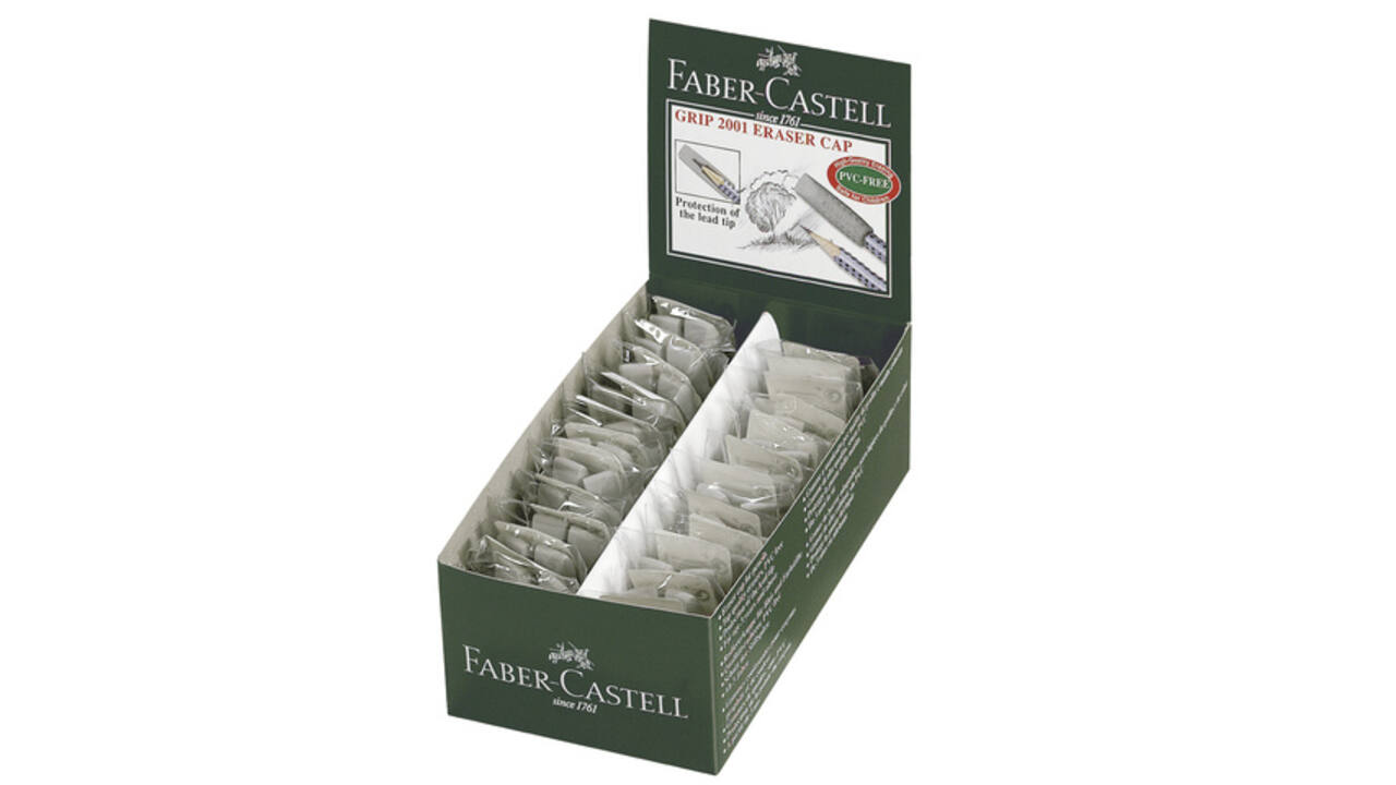 Gumdop Faber Castell Grip 2001 grijs 2 stuks