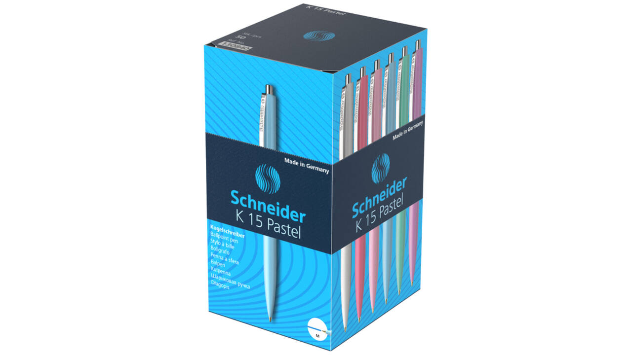 Balpen Schneider K15 medium pastel assorti