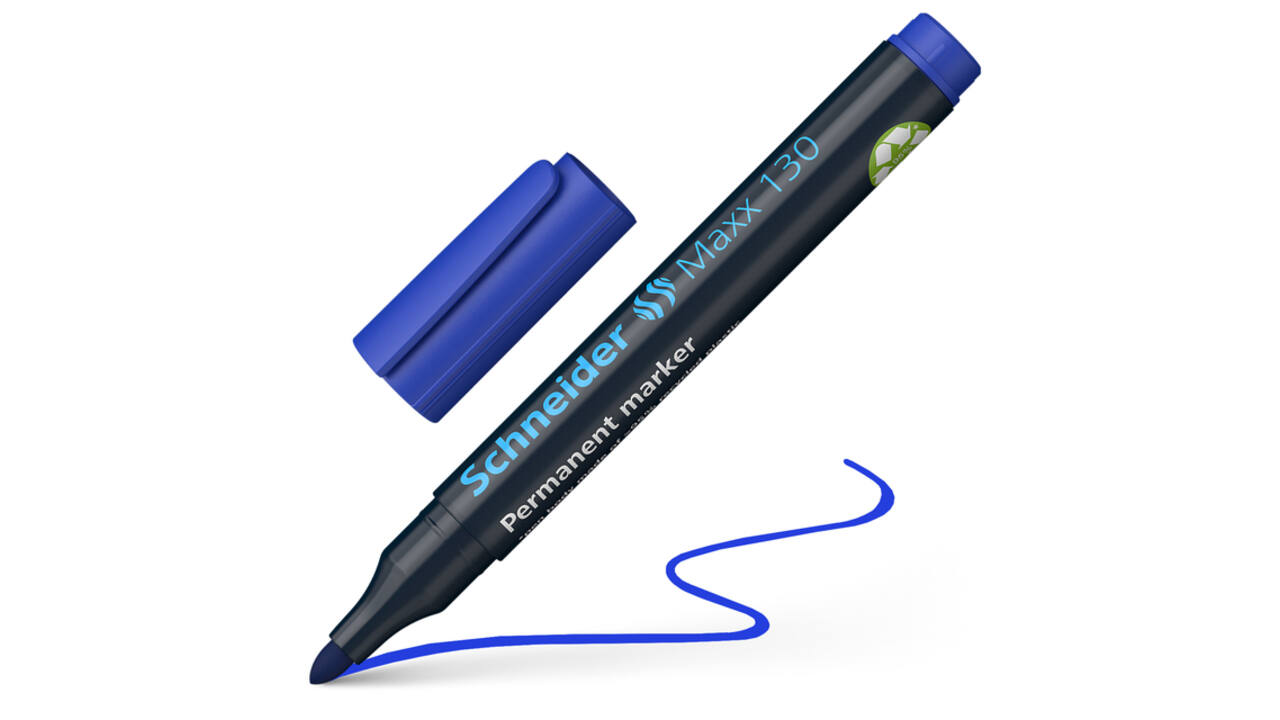 Permanent marker Schneider Maxx 130 rond 1-3mm assorti 4 stuks