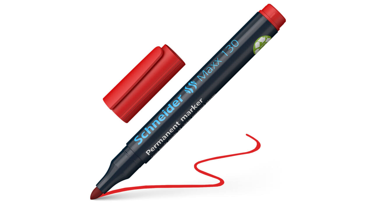 Permanent marker Schneider Maxx 130 rond 1-3mm assorti 4 stuks
