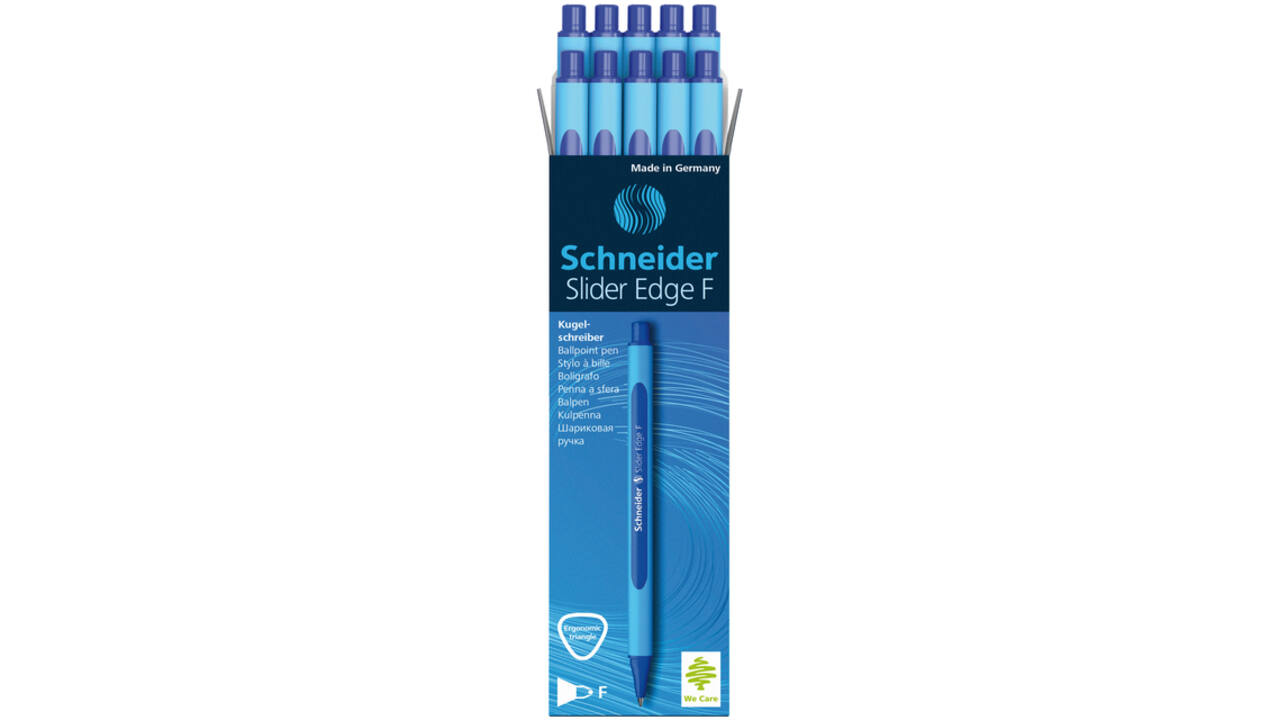 Balpen Schneider Slider Edge fijn blauw