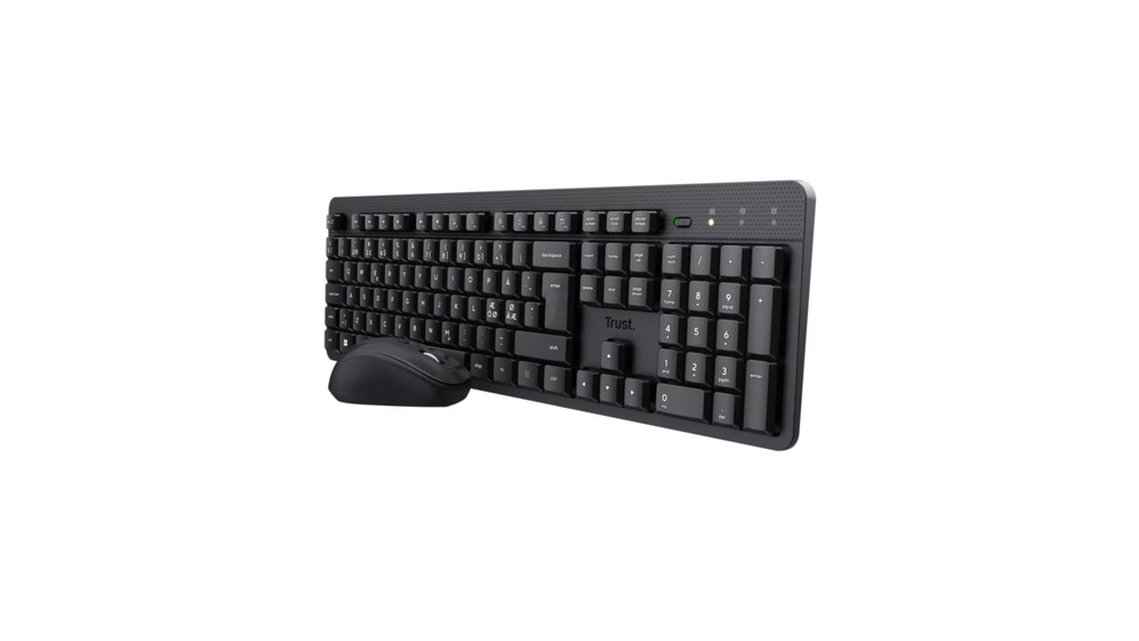 Toetsenbord en muis Trust TKM-360 draadloos zwart QWERTY