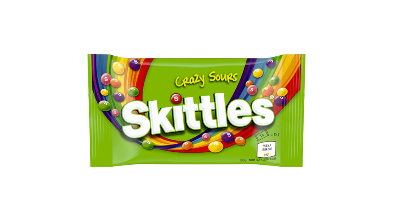 Snoep Skittles crazy sour doos 36 stuks