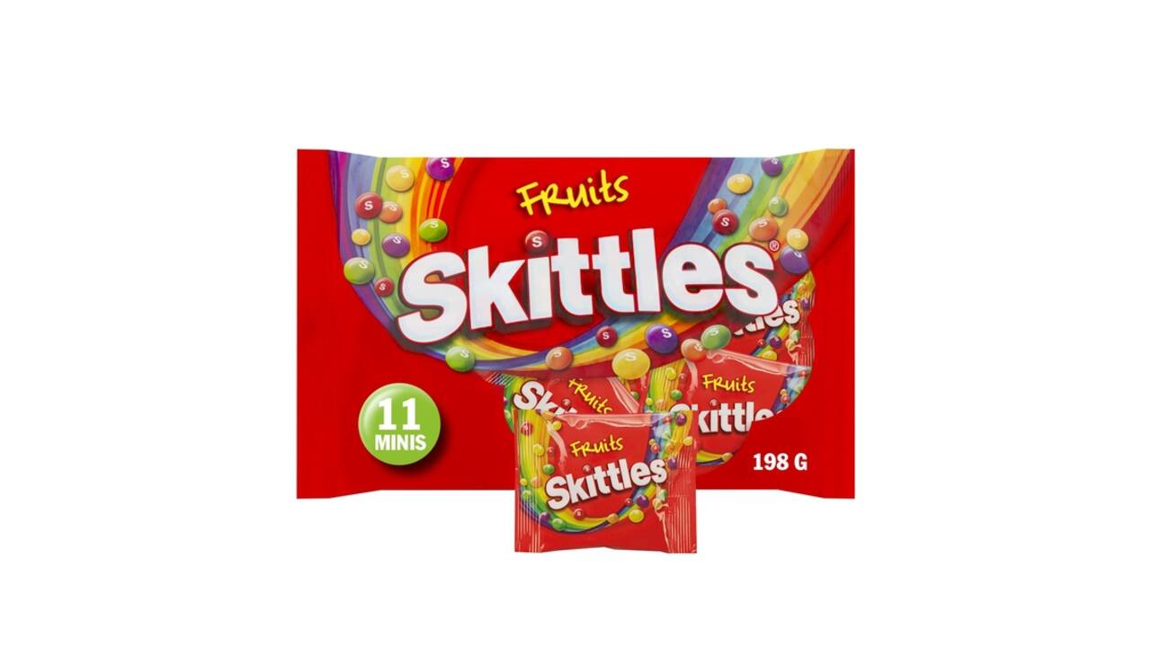 Snoep Skittles fruit uitdeelzak 11 zakjes a 18 gram