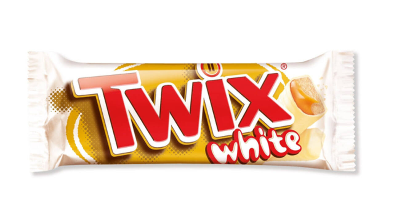 Chocolade Twix white reep doos 32 stuks