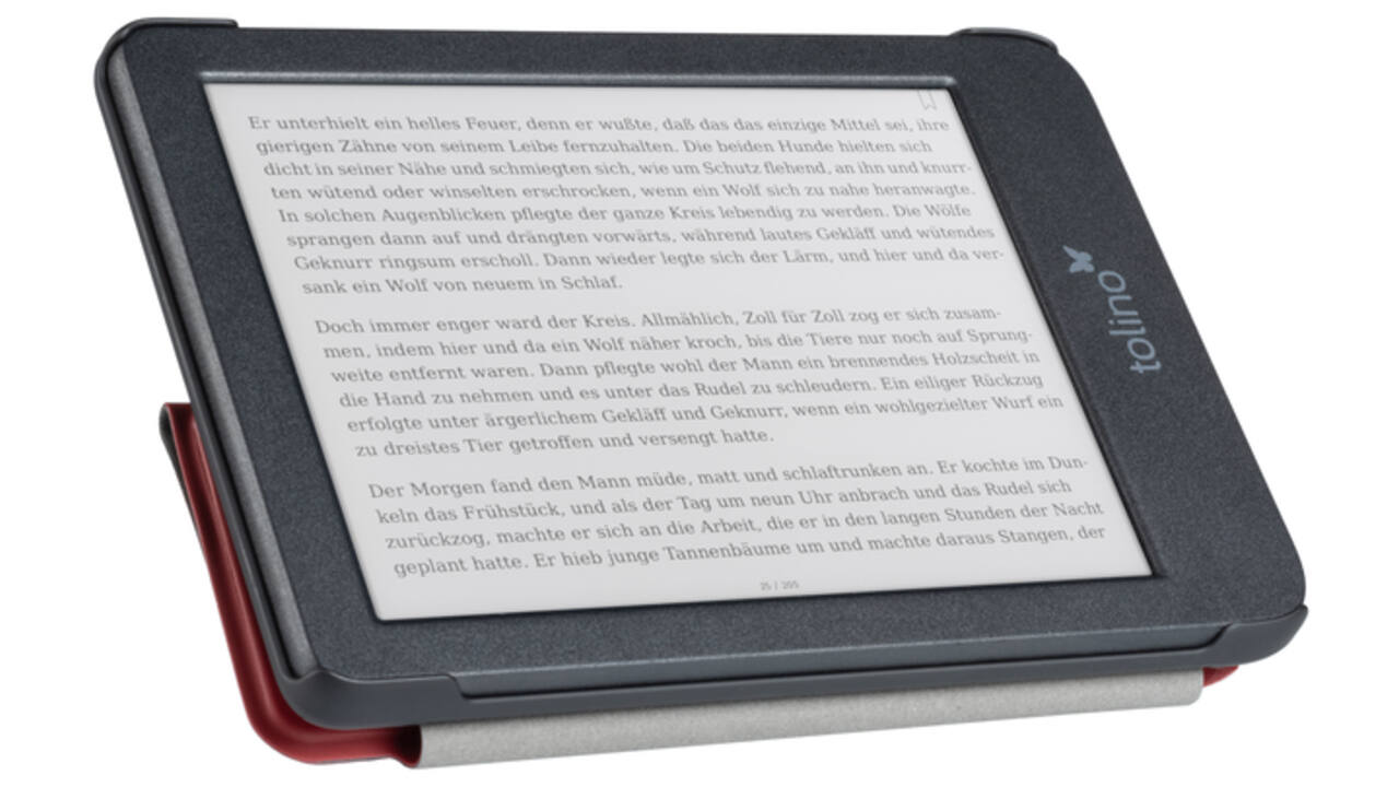E-reader beschermhoes Tolino Shine Origami rood