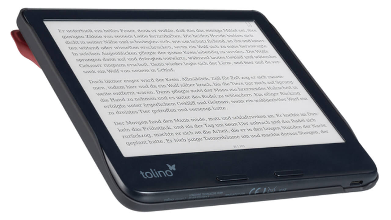 E-reader beschermhoes Tolino Vision 7 Origami rood