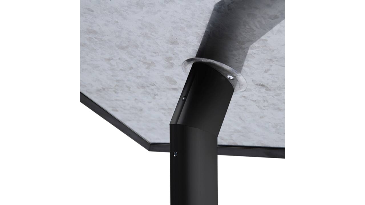 Menustandaard Office Design rechte hoeken A3 25mm zwart