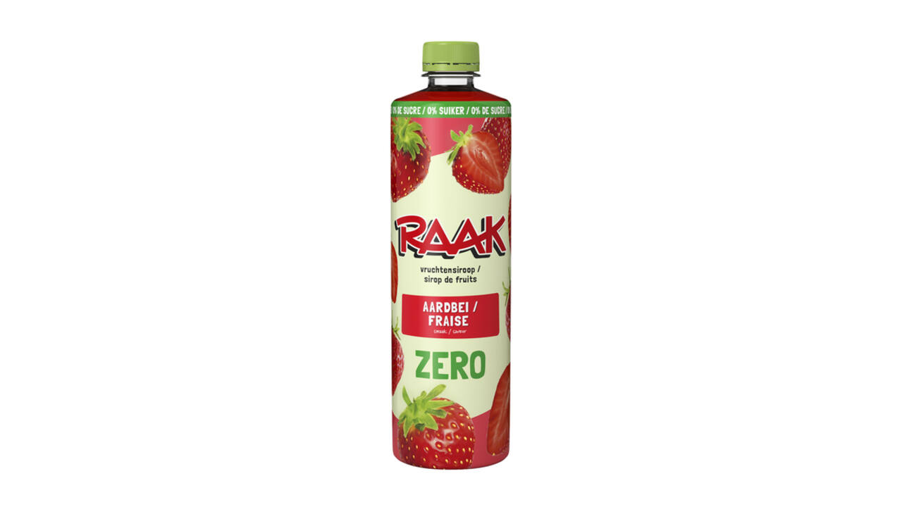 Siroop RAAK aardbei zero sugar 750ml