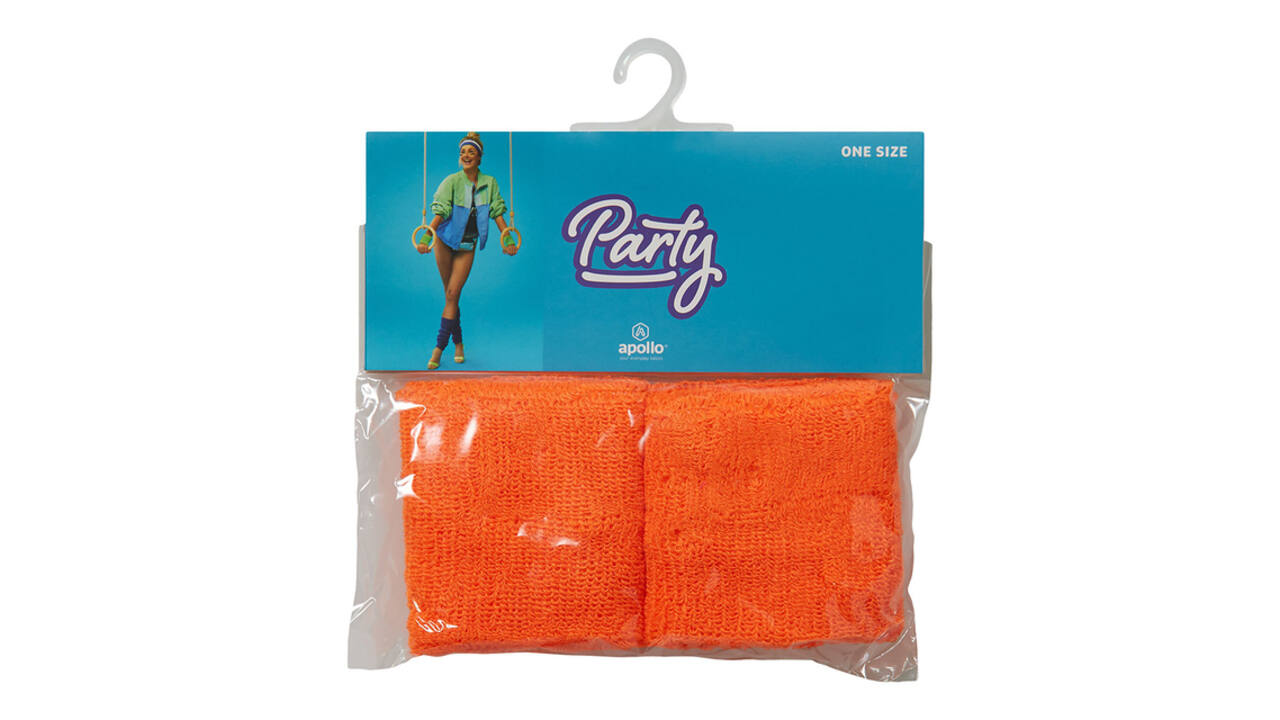 Polsband neon oranje (2st)