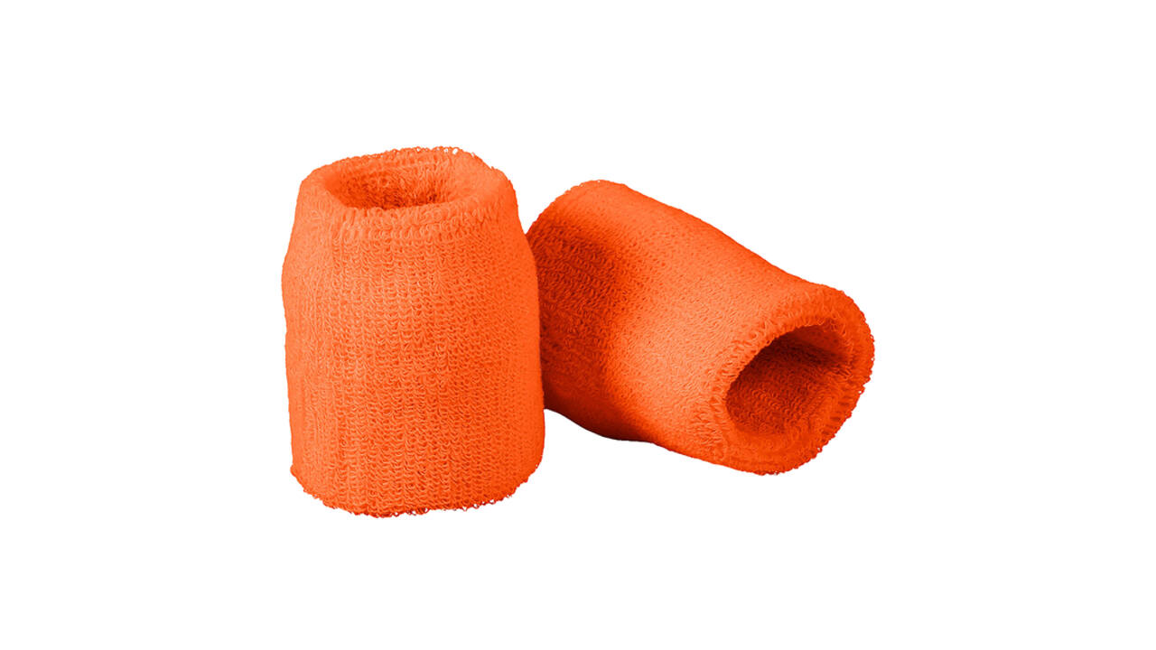 Polsband neon oranje (2st)