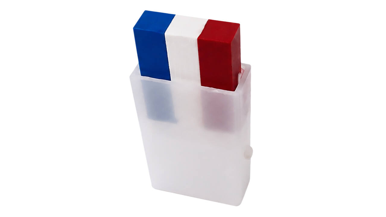 Schminkstick rood/ wit en blauw
