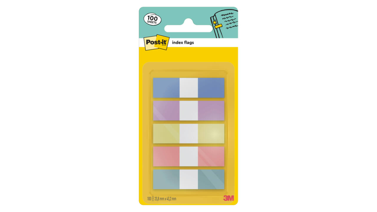Indextabs Post-it 683-5PASTEL 11,9x43,2mm small 100 tabs