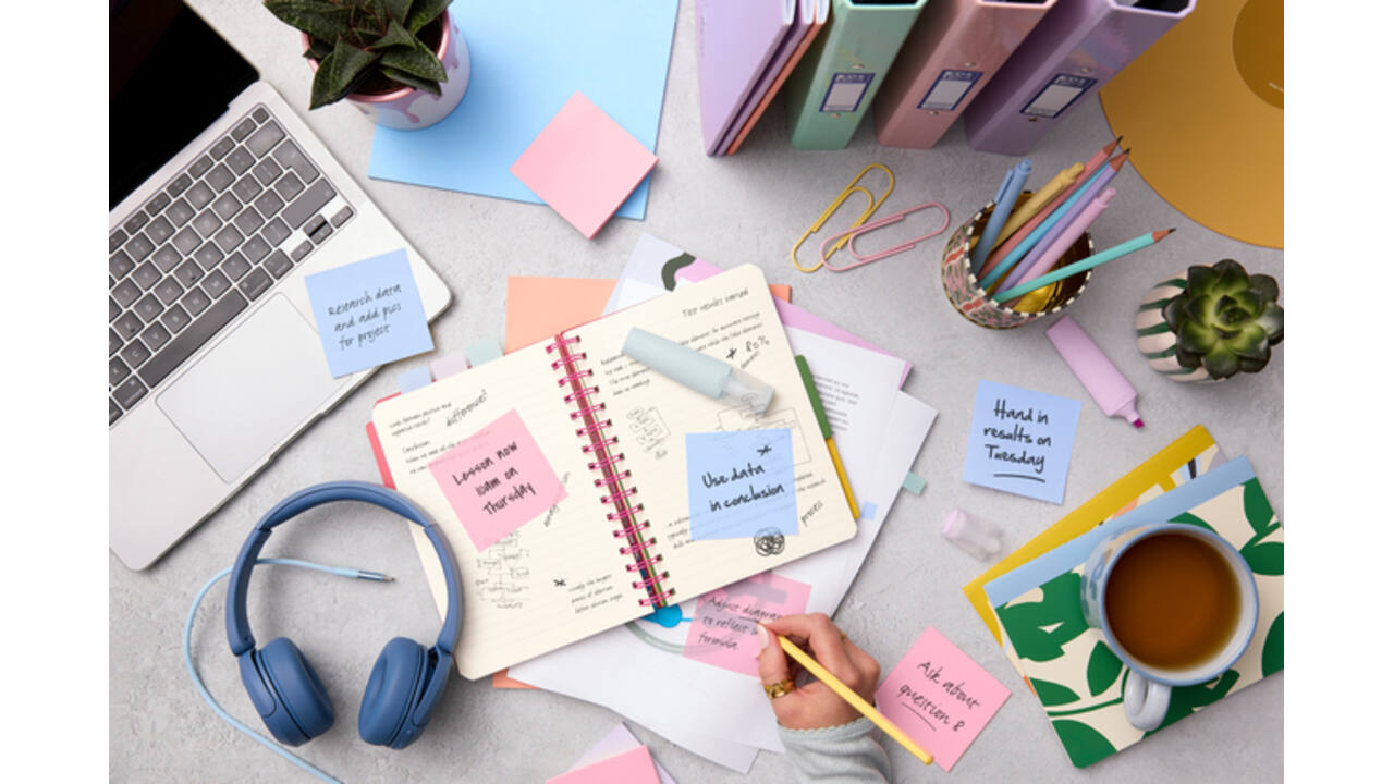 Memoblok Post-it 3M 73x73mm Transparant roze