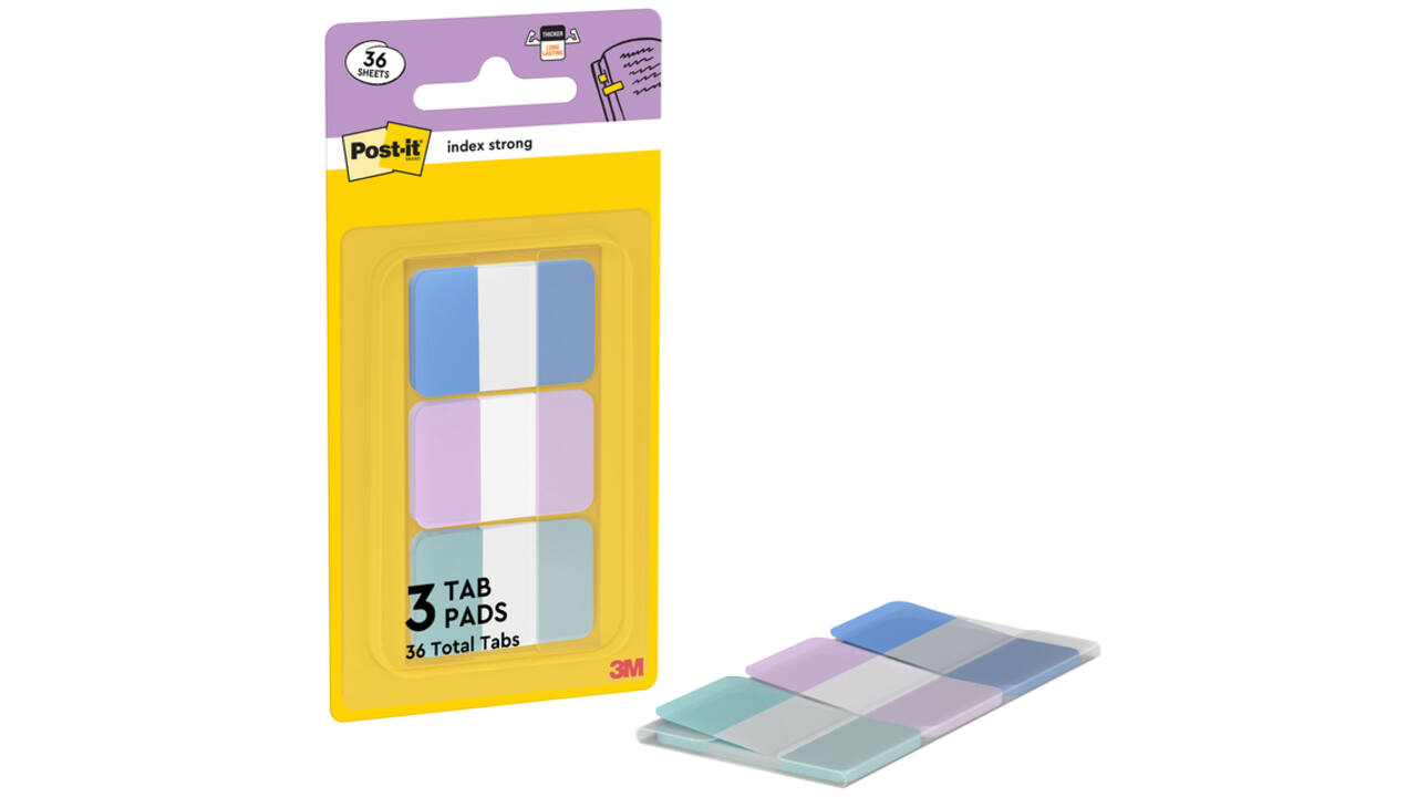Indextabs Post-it 686-3COAST 25,4x38,1mm Strong 36 tabs