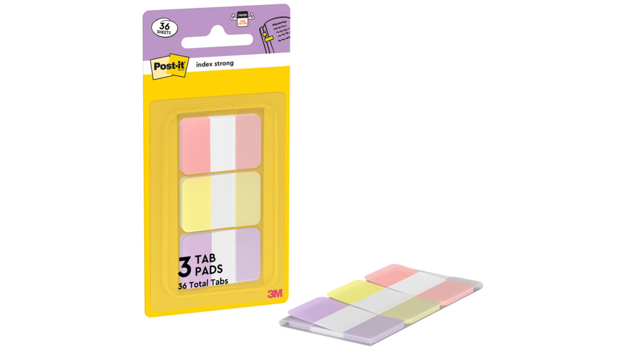 Indextabs Post-it  686-3SUN 25,4x38,1mm Strong, 36 tabs